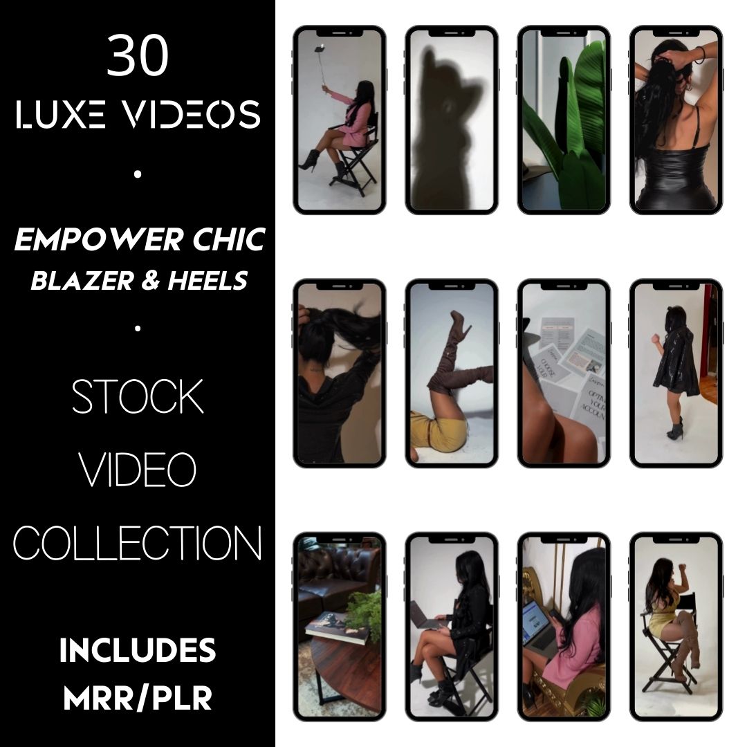 empowerchic-blazer-and-heels-stock-video-collection